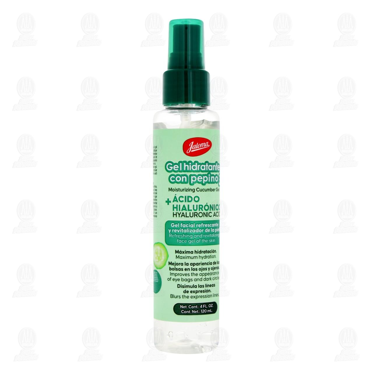 Gel Hidratante Jaloma con Pepino &Aacute;cido Hialur&oacute;nico, 120 ml.