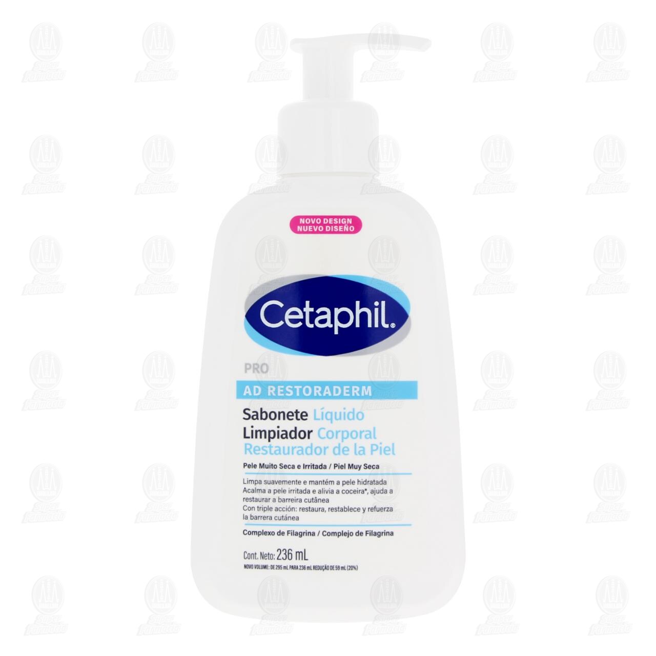 Cetaphil PRO AD Restoraderm Limpiador Corporal Restaurador de la Piel, 236 ml. image number 1