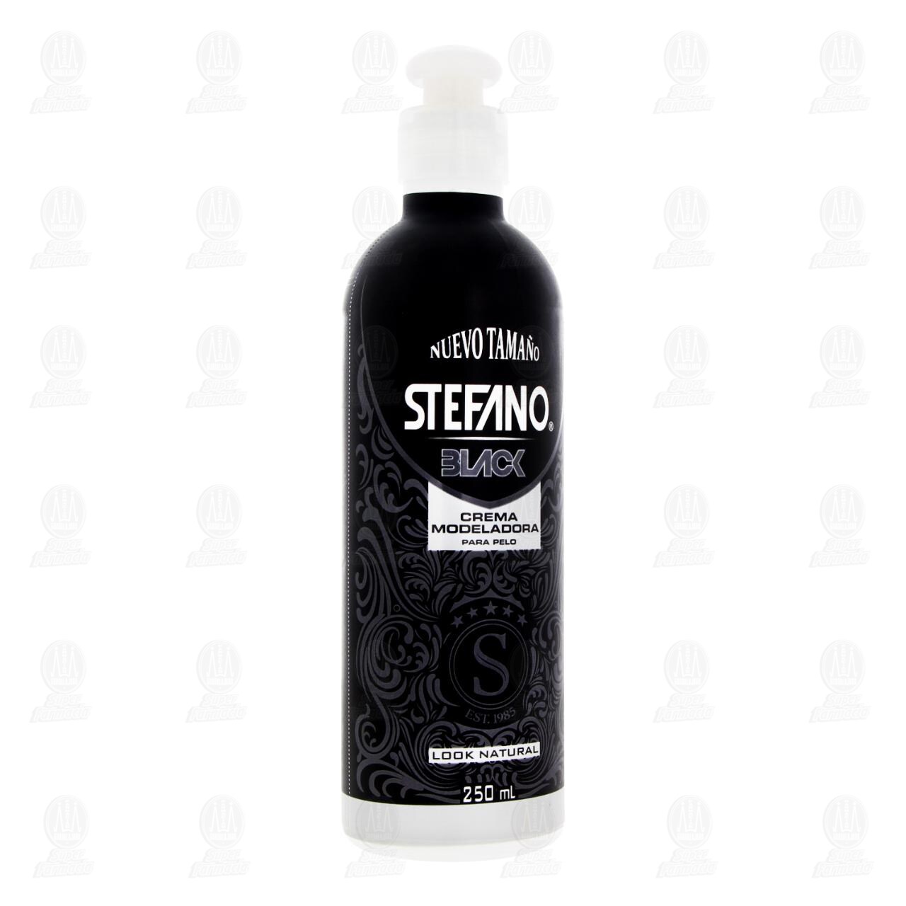 Crema Modeladora Stefano Black para Pelo, 250 ml.