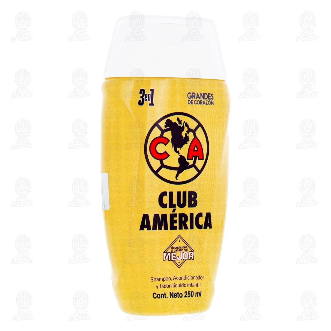 Shampoo, Acondicionador y Jab&oacute;n L&iacute;quido Infantil Club Am&eacute;rica 3 en 1, 250 ml. image number 0