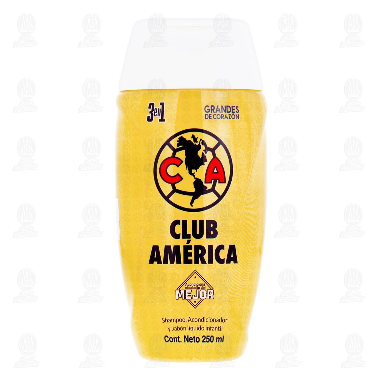 Shampoo, Acondicionador y Jab&oacute;n L&iacute;quido Infantil Club Am&eacute;rica 3 en 1, 250 ml. image number 1