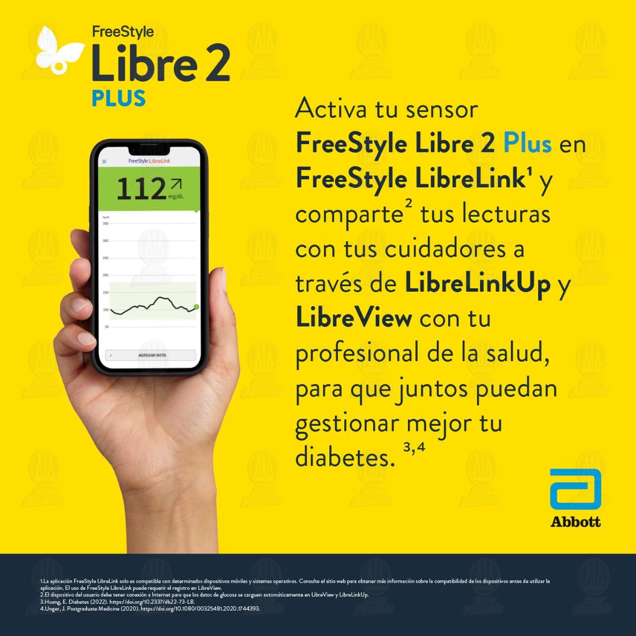Freestyle Sensor de Glucosa Libre 2 Plus, 1 pz. image number 3
