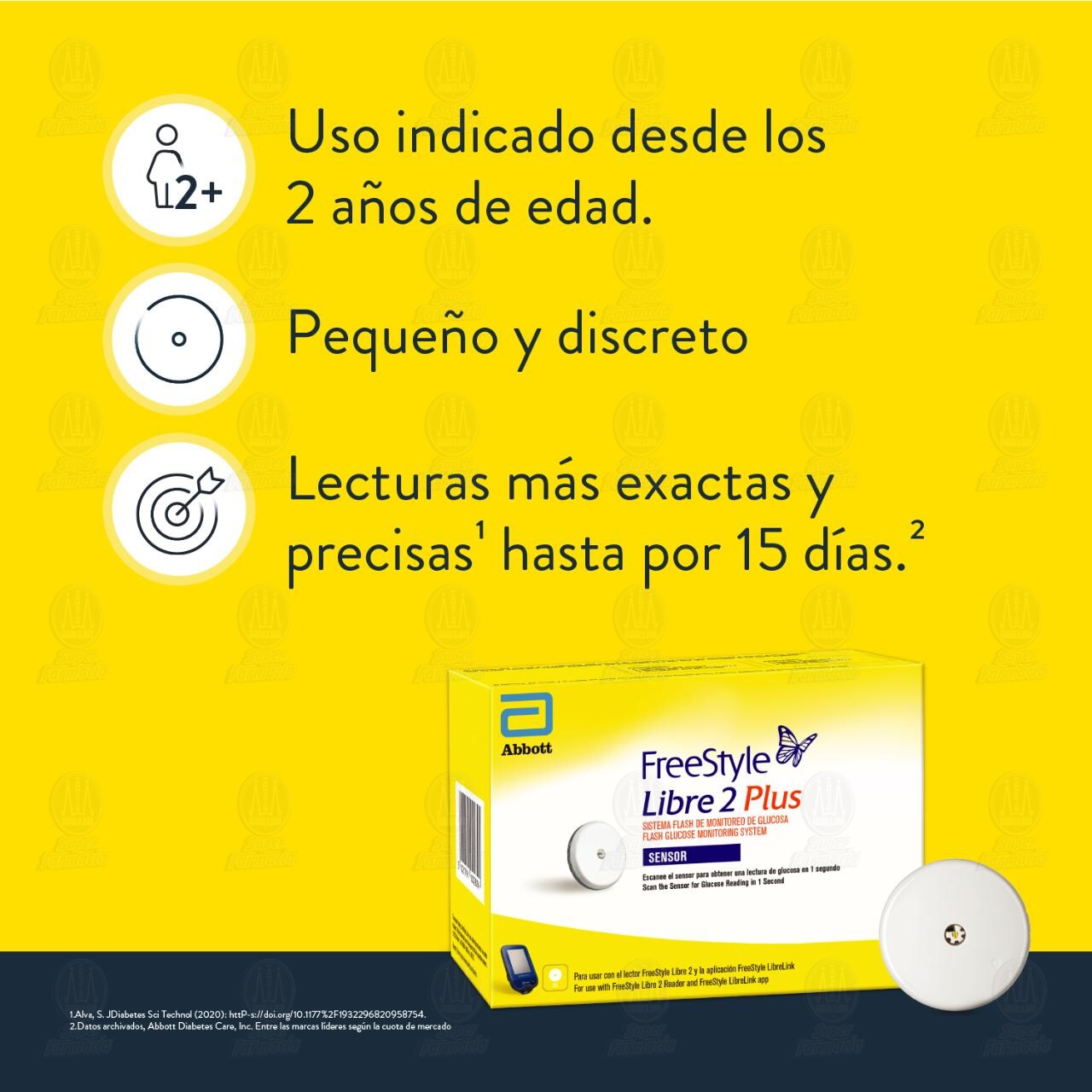 Freestyle Sensor de Glucosa Libre 2 Plus, 1 pz. image number 4
