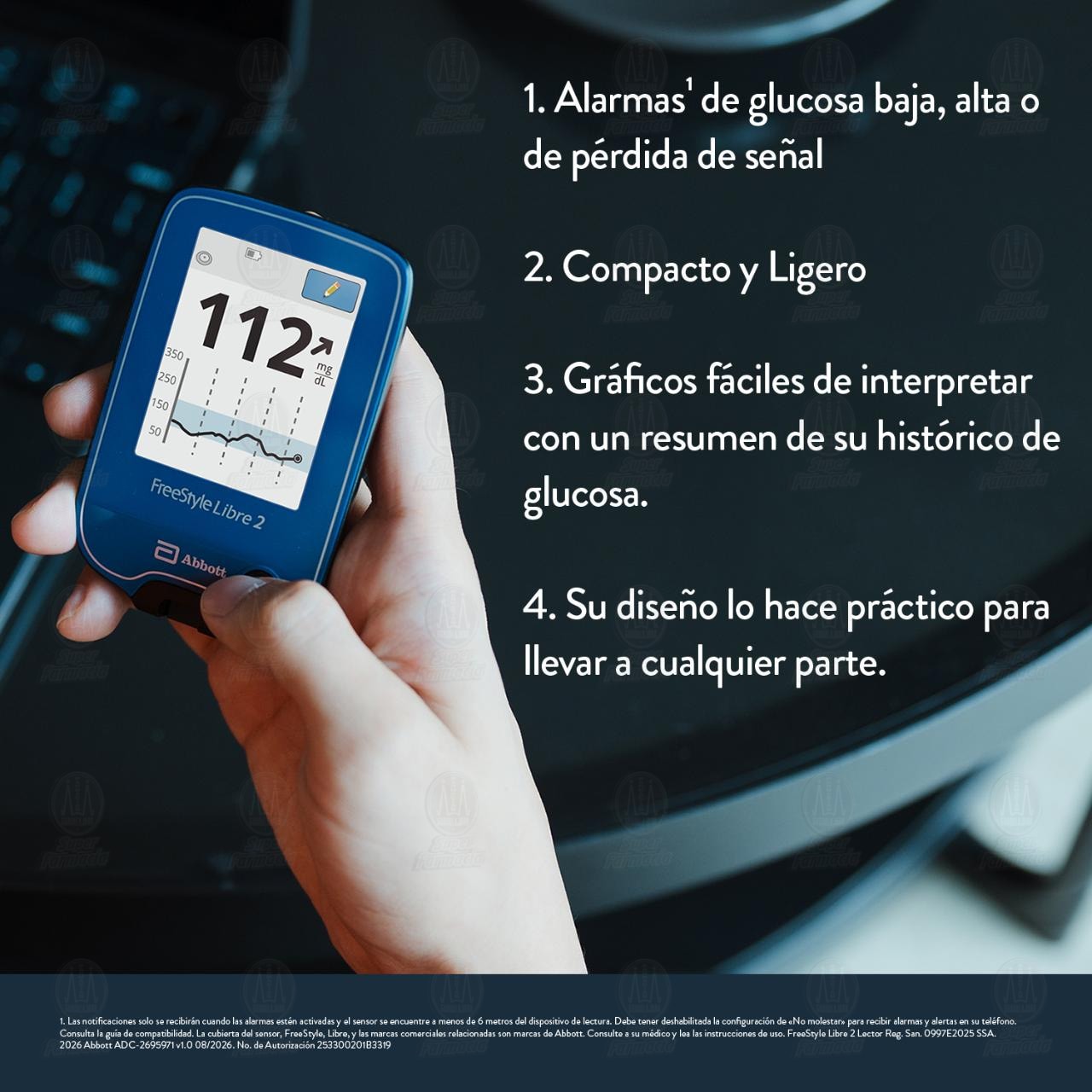 Freestyle Gluc&oacute;metro y Lector de Sensor Libre 2, 1 pz. image number 3