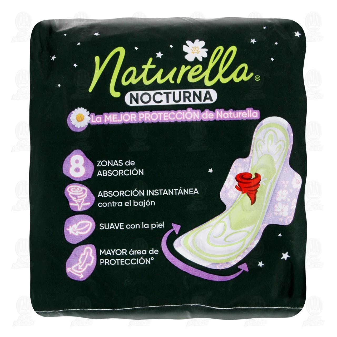 Toallas Femeninas Naturella Nocturna Extra Largas, 8 pzas. image number 2