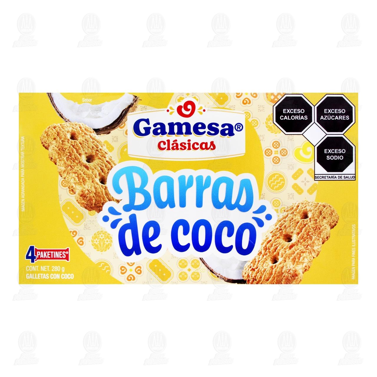 Galletas Gamesa Cl&aacute;sicas Barras de Coco, 280 gr. image number 1