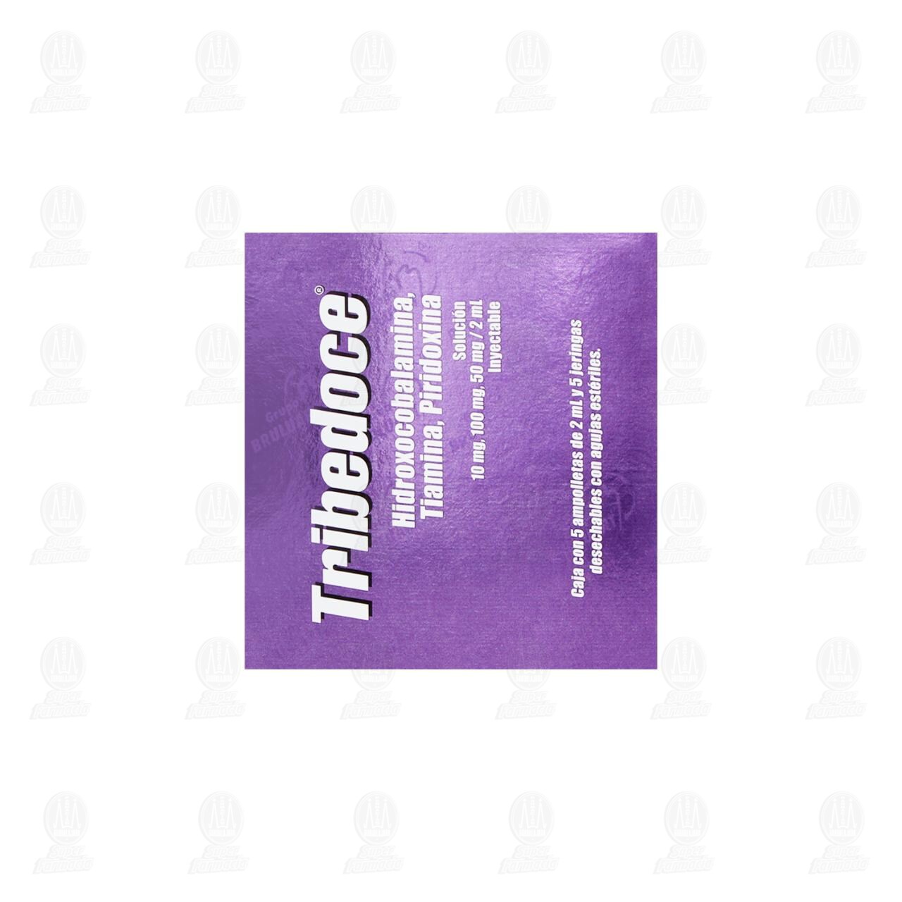 Tribedoce Complejo B 50000 Soluci&oacute;n Inyectable 10mg/100mg/50mg/2ml, 5 Ampolletas de 2 ml. image number 3