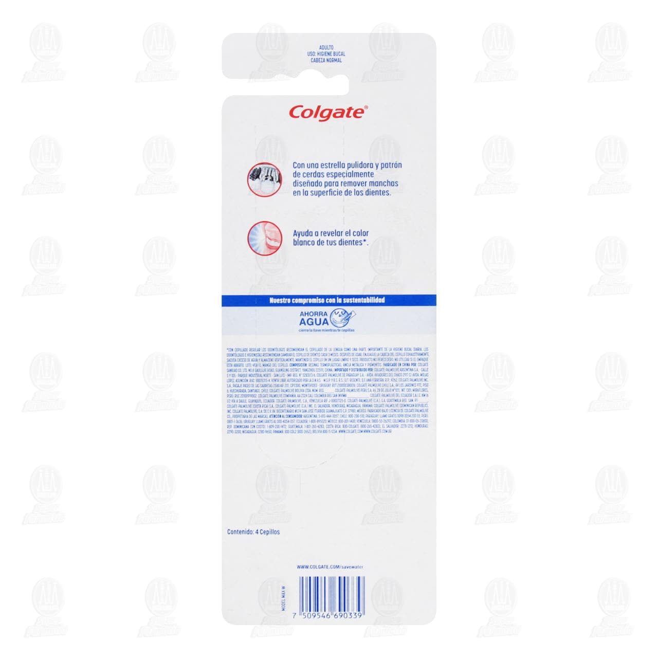 Cepillo Dental Colgate Max White Carb&oacute;n Medio, 4 pzas. image number 1