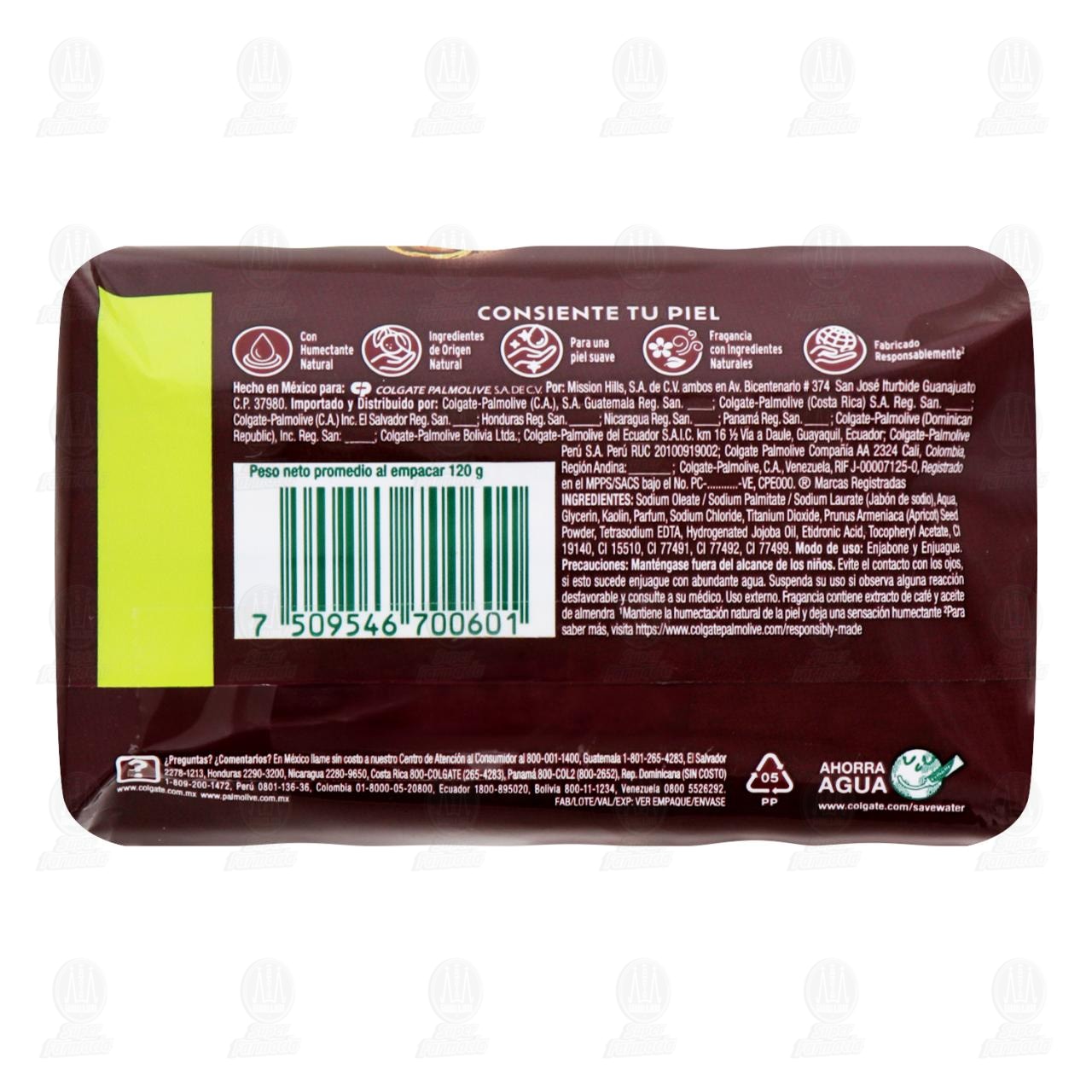 Jab&oacute;n en Barra Palmolive Naturals Exfoliaci&oacute;n Diaria Caf&eacute; y Aceite de Almendra, 120 gr. image number 1