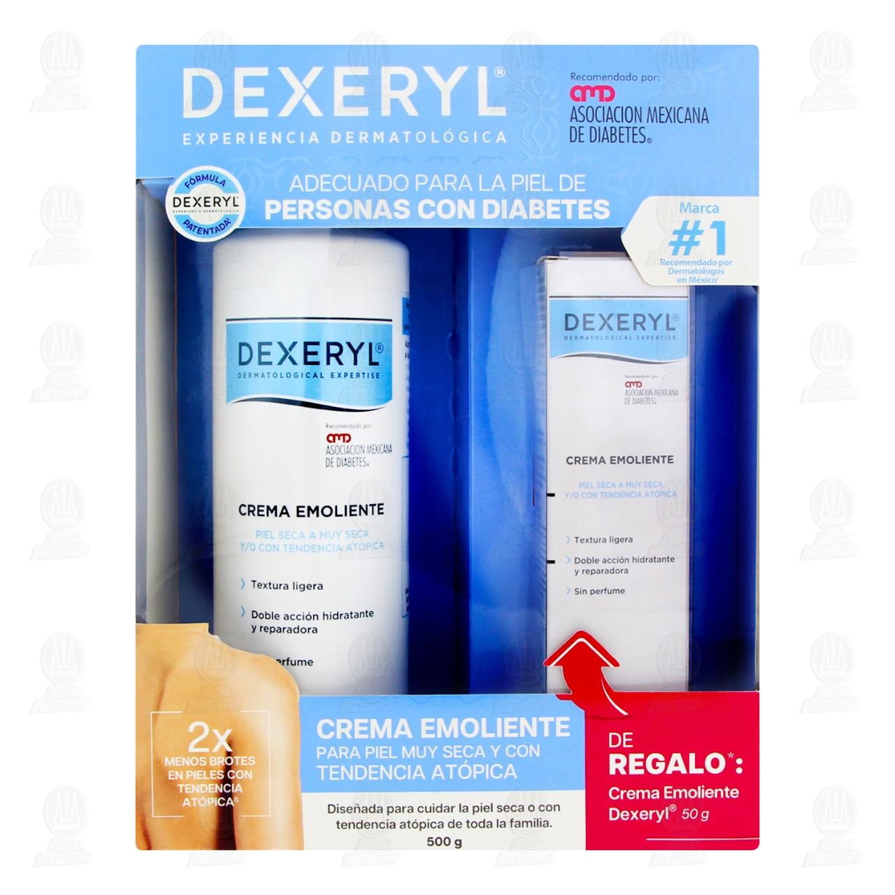 Pack Dexeryl Crema Emoliente de 500 gr + de Regalo Dexeryl Crema Emoliente 50 gr, 2 pzas. image number 1