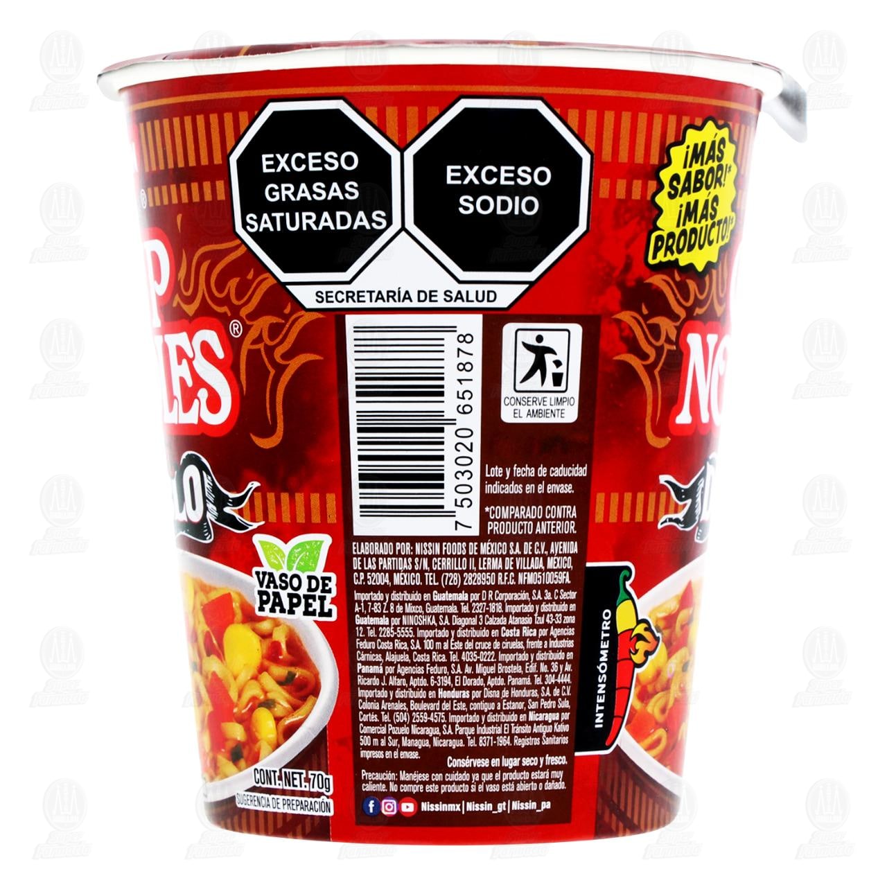 Pasta Nissin Cup Noodles Diablo, 70 gr. image number 3