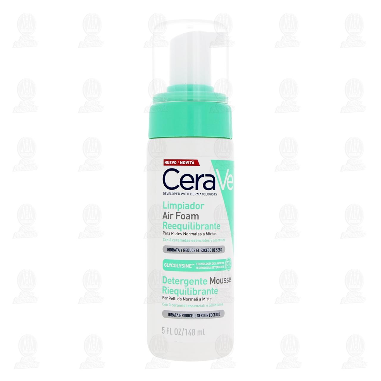 CeraVe Limpiador Air Foam Reequilibrante, 148 ml. image number 0