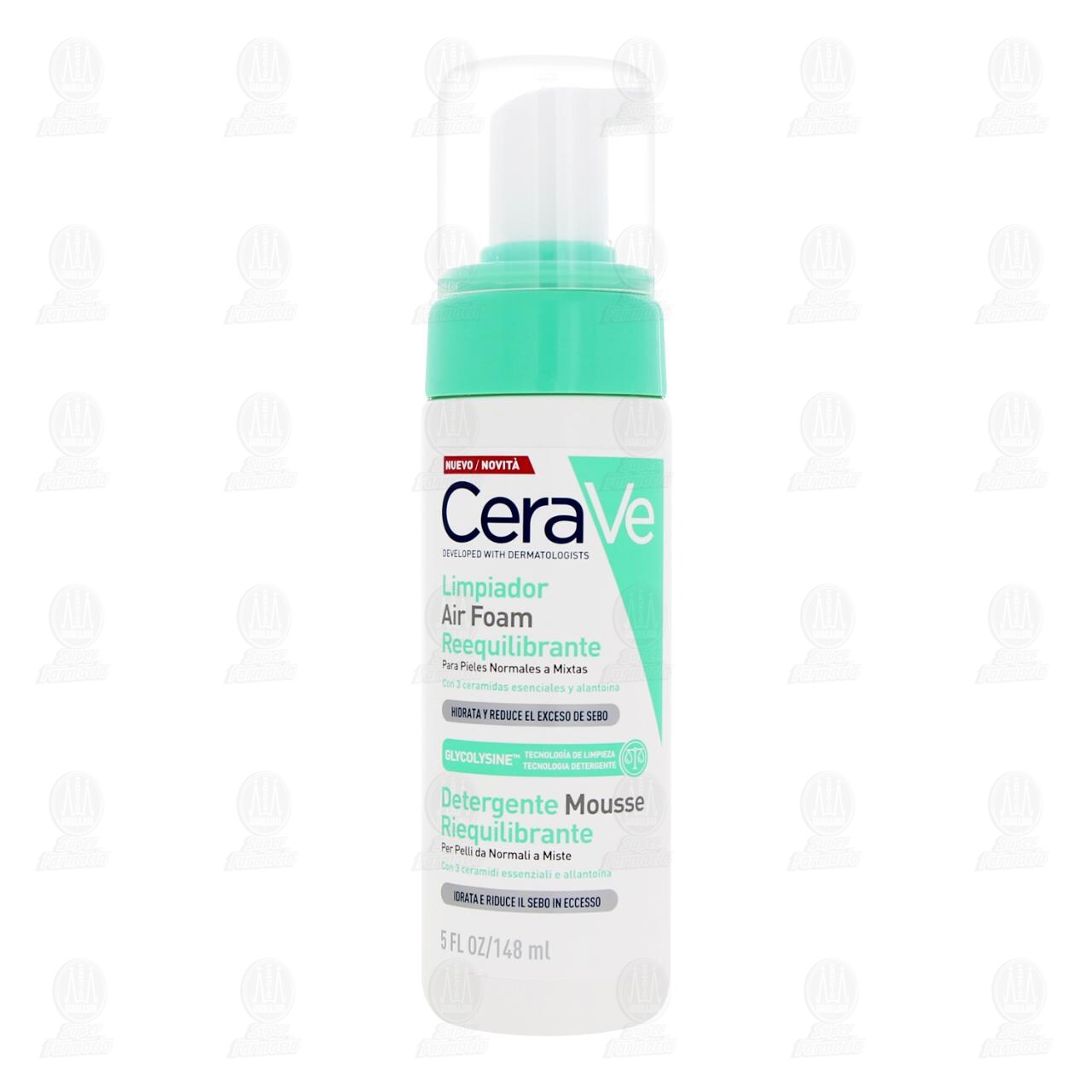 CeraVe Limpiador Air Foam Reequilibrante, 148 ml. image number 1