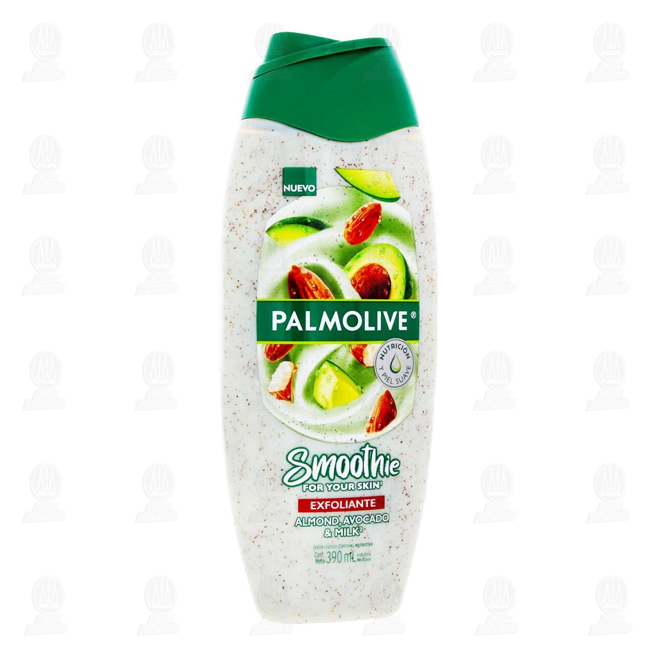Jab&oacute;n L&iacute;quido Corporal Palmolive Smoothie For Your Skin Exfoliante, 390 ml.
