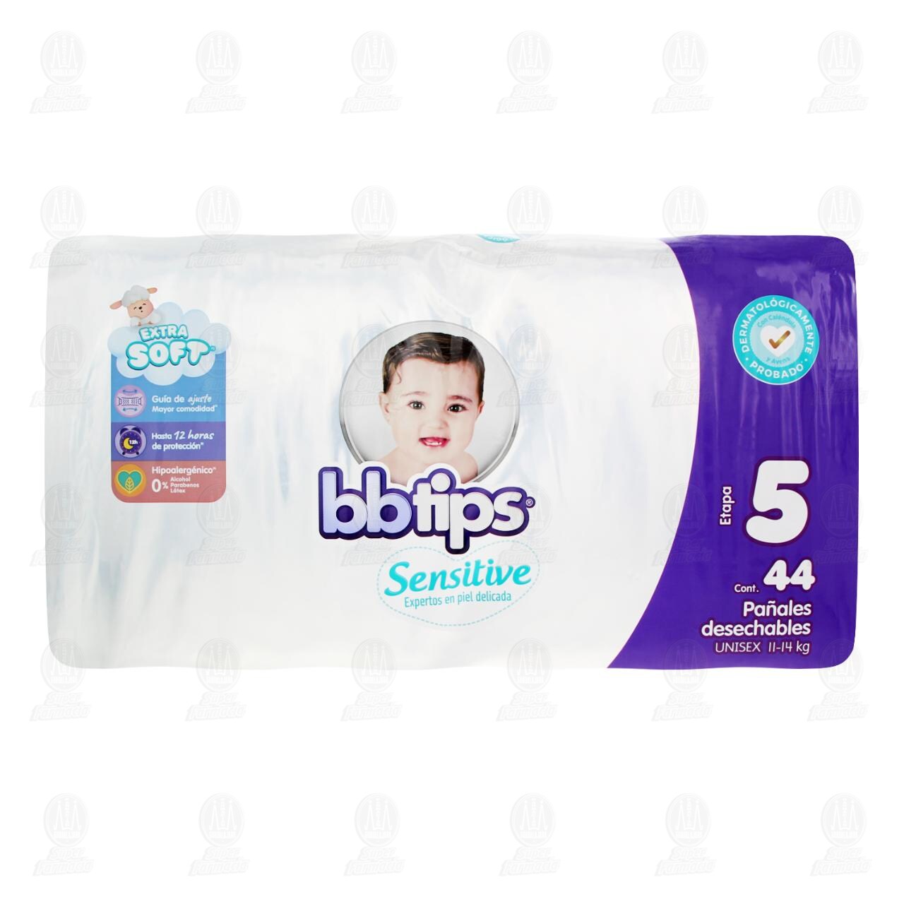 Pa&ntilde;al Bbtips Sensitive Talla 5 Unisex, 44 Pa&ntilde;ales. image number 1
