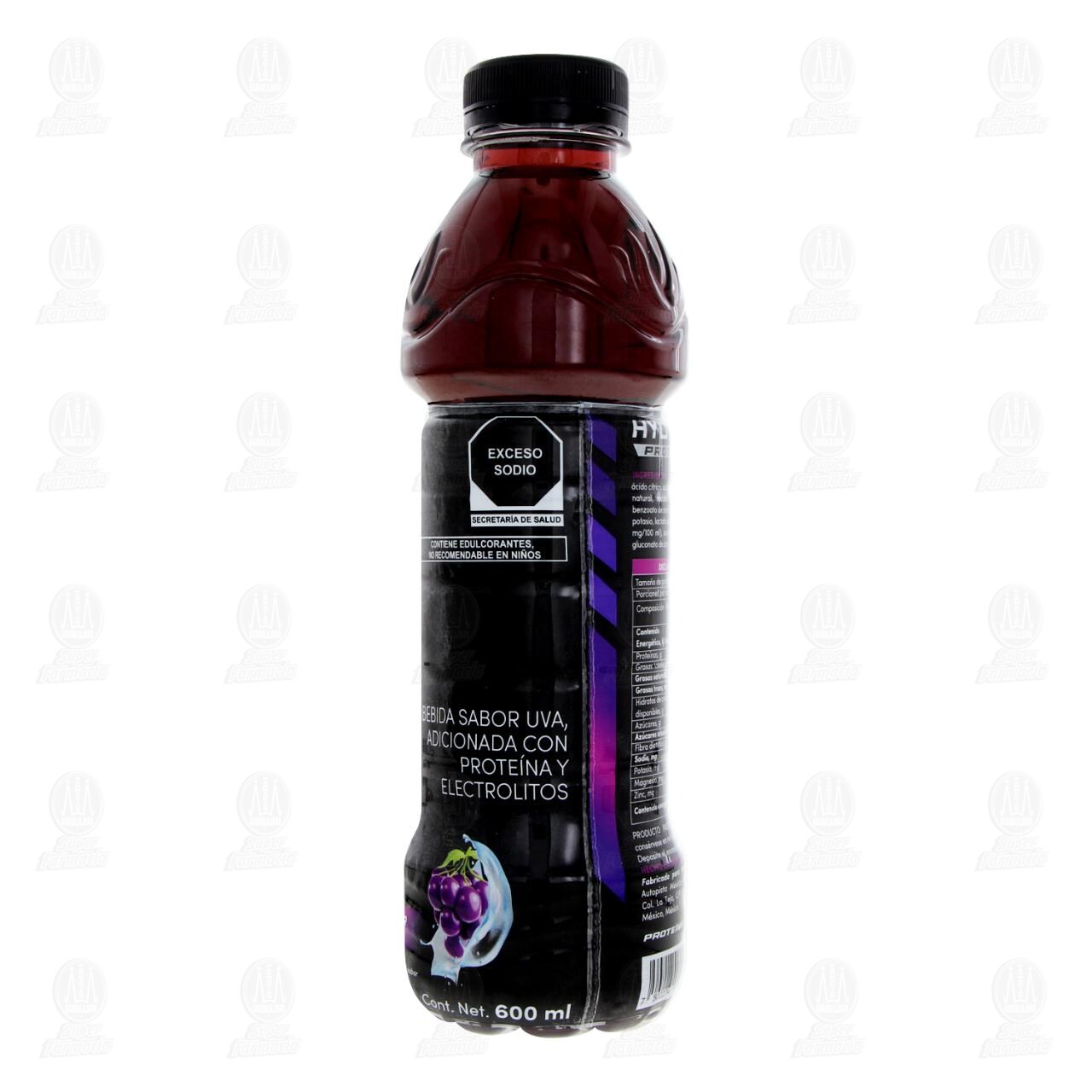 Bebida Hydrashot Protein Water Sabor Uva 600 ml. image number 2