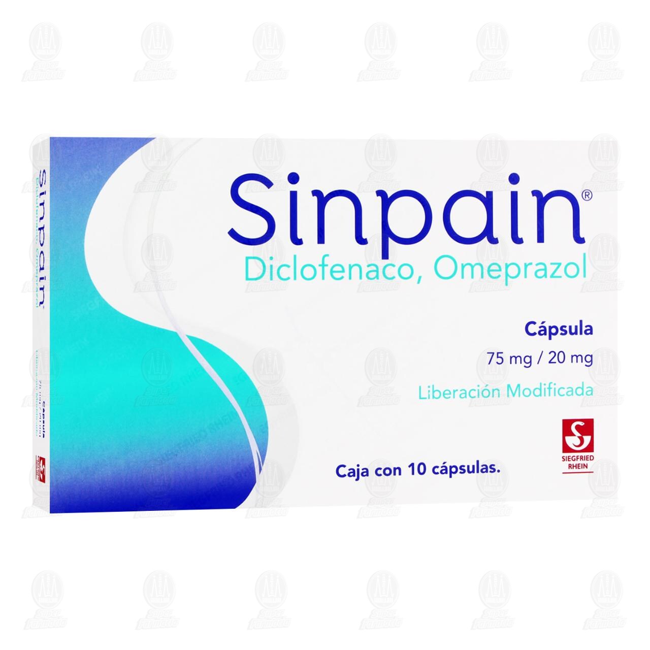 Sinpain 75mg/20mg, 10 C&aacute;psulas.