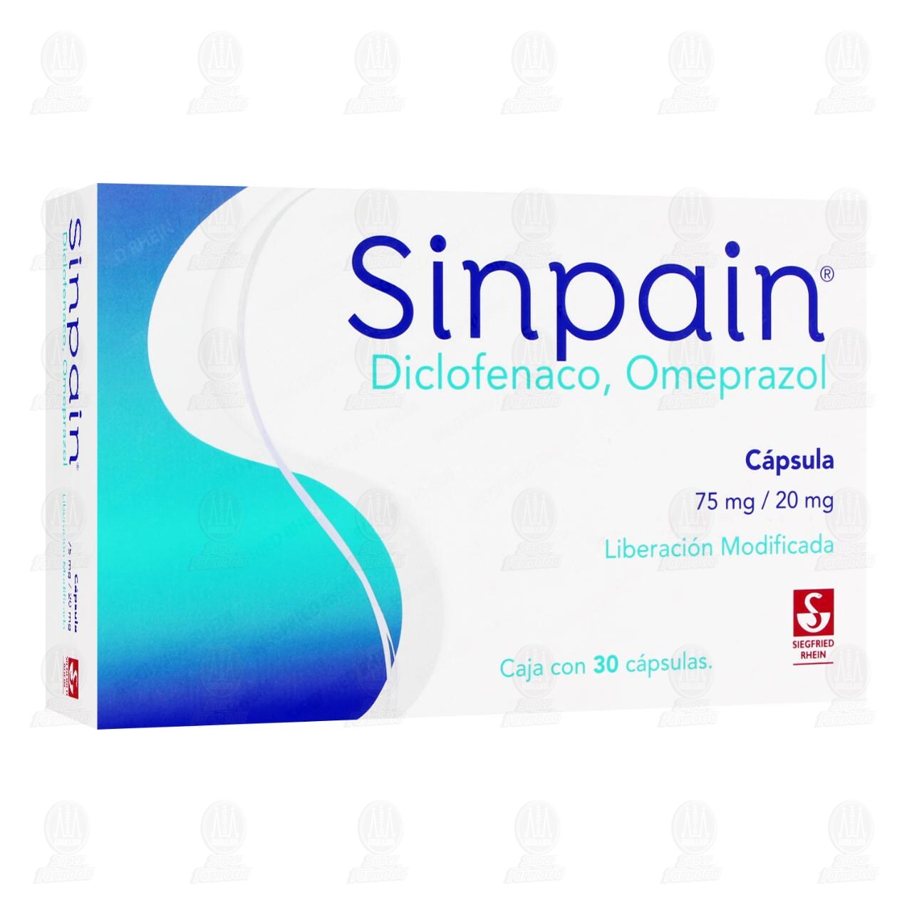 Sinpain 75mg/20mg, 30 C&aacute;psulas.