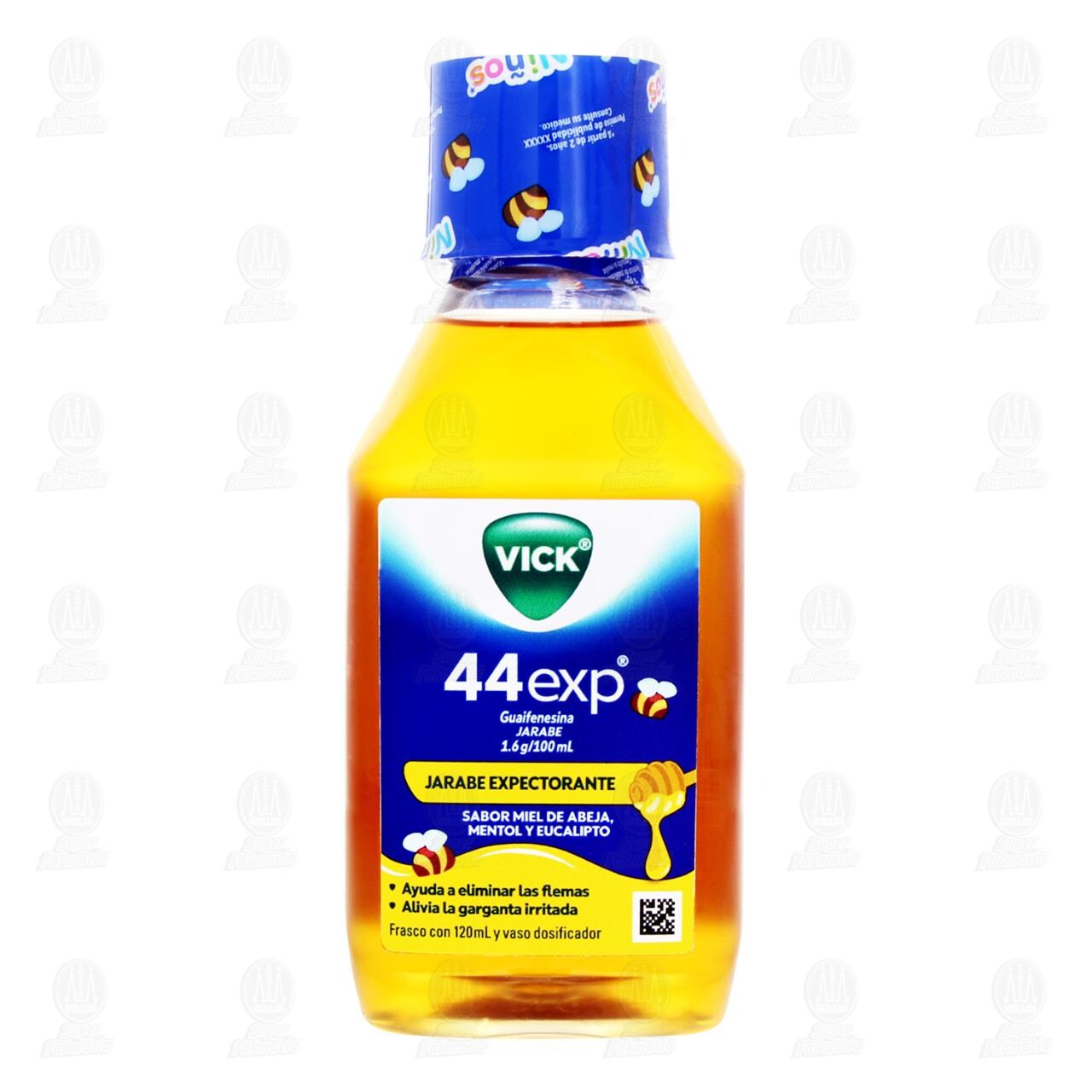 Vick 44 Exp Jarabe Sabor a Miel de Abeja, Mentol y Eucalipto, 120 ml. image number 1