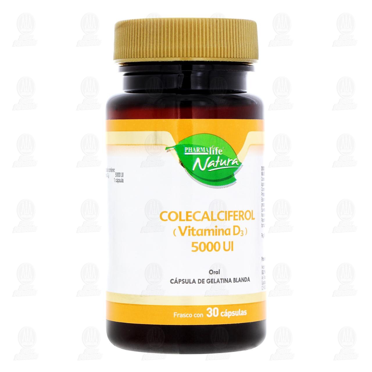 Colecalciferol 5000 UI, 30 C&aacute;psulas Pharmalife Natura. image number 0