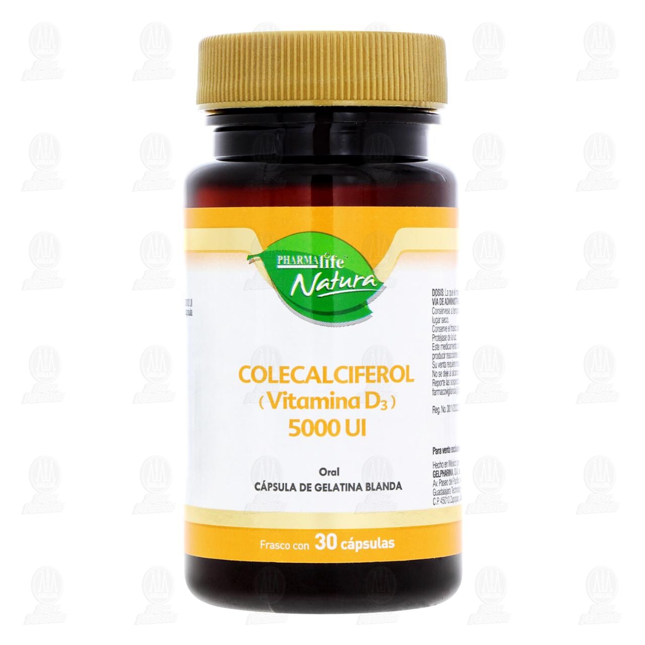 Colecalciferol 5000 UI, 30 C&aacute;psulas Pharmalife Natura. image number 1