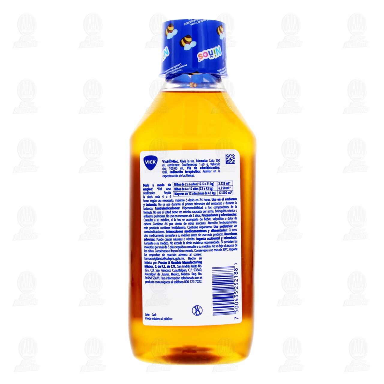 Vick 44 Exp Jarabe Expectorante Sabor Miel de Abeja, Mentol y Eucalipto, 240 ml. image number 2