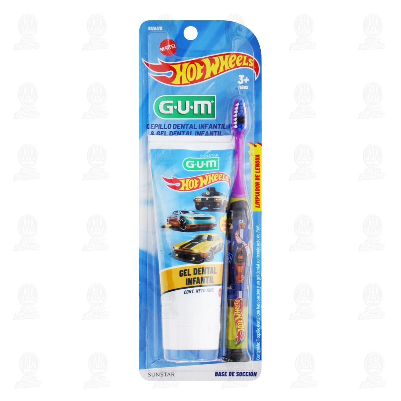 Pack Gum Hot Wheels Cepillo Dental Infantil & Gel Dental Infantil Sabor Bubble Gum, 2 pzas. image number 0