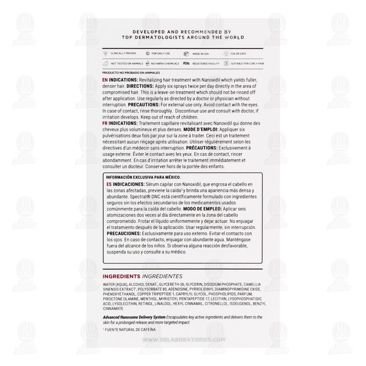 Tratamiento DS Labs Spectral DNC Advance Hair Desnity Serum, 60 ml. image number 2