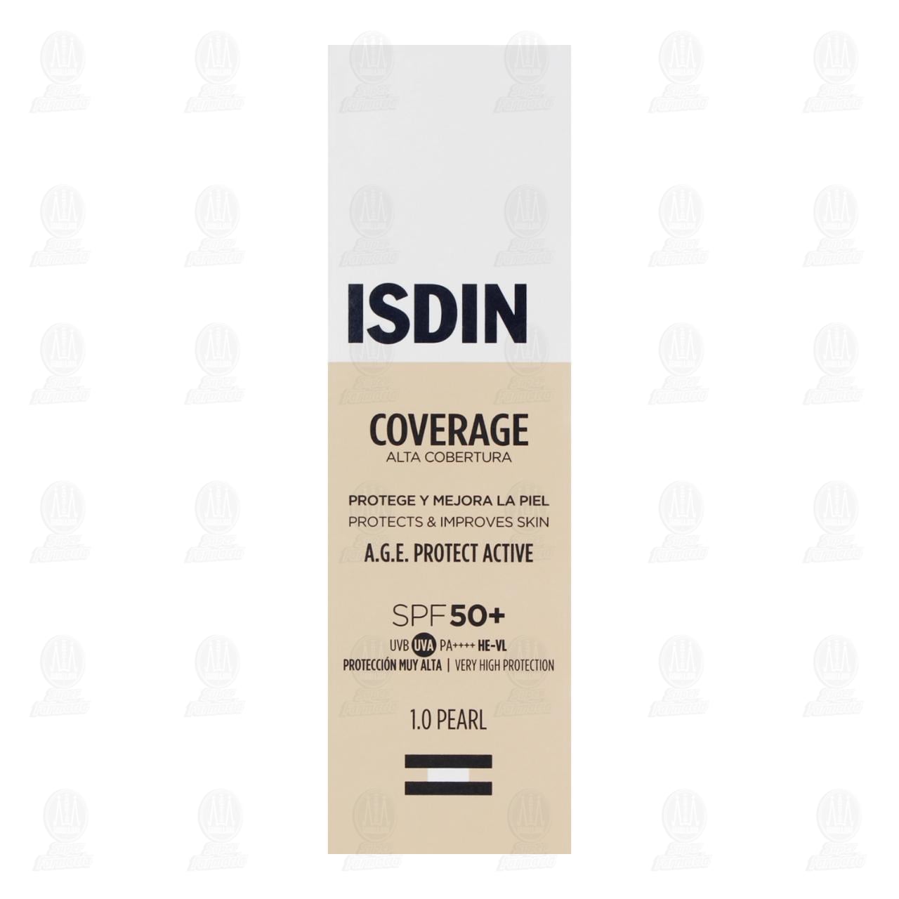 Isdin Coverage Base de Maquillaje Alta Cobertura 1.0 Pearl, 30 gr. image number 1