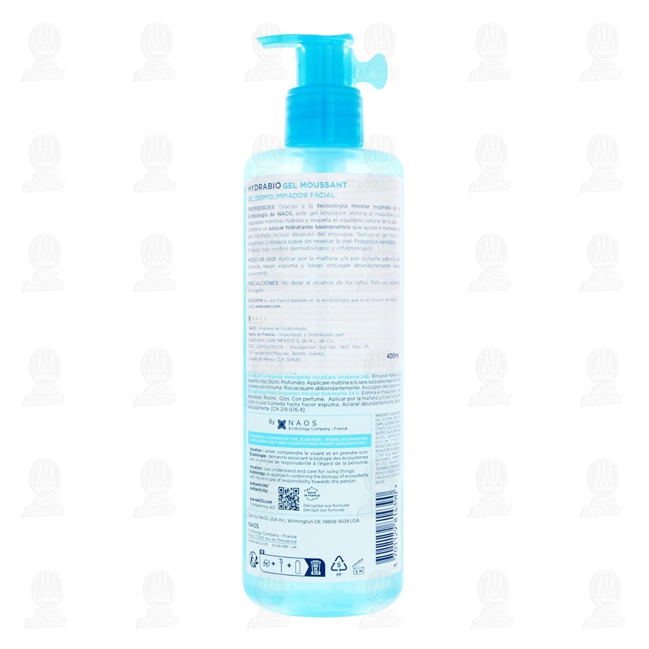 Gel Moussant Bioderma Hydrabio, 400 ml. image number 2