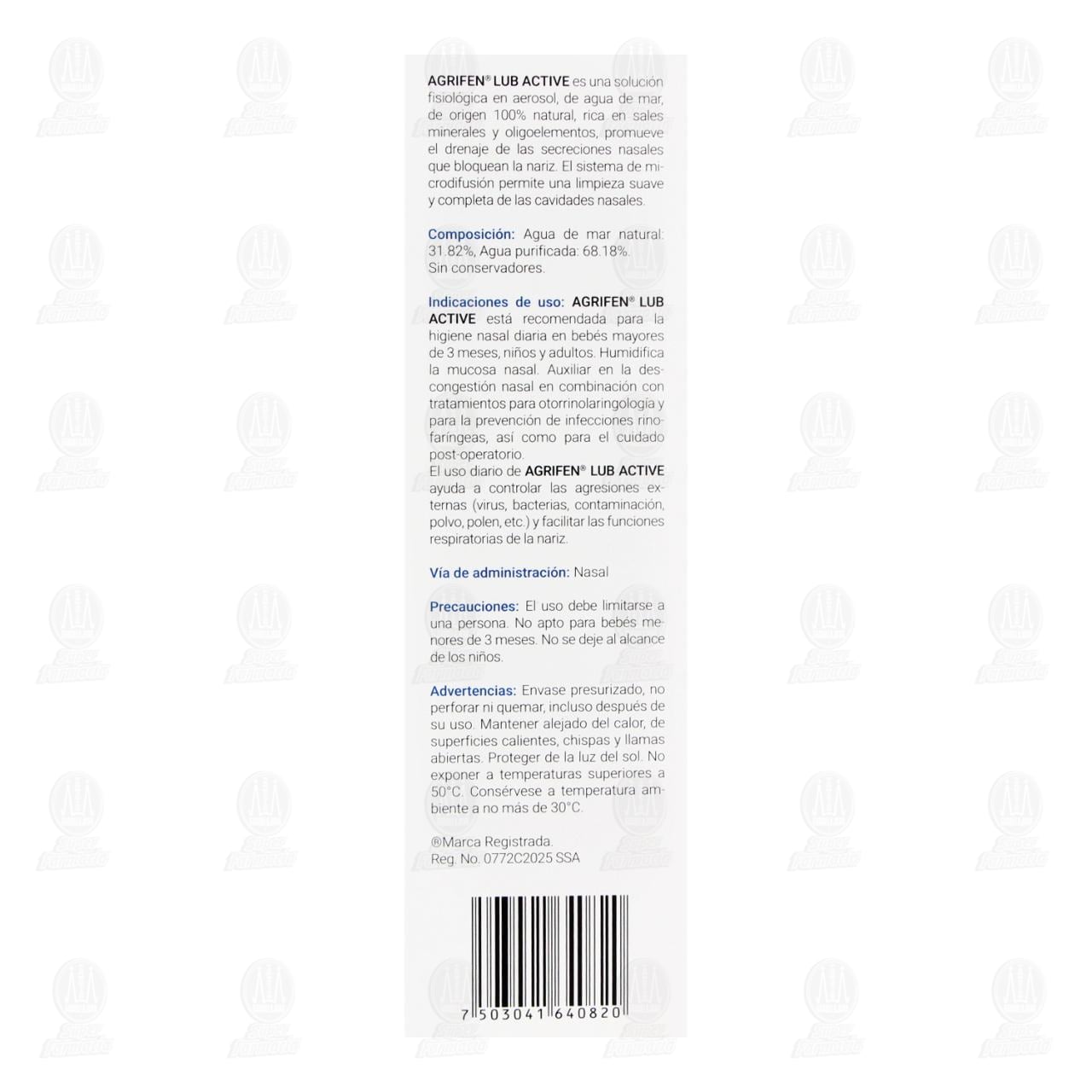 Agrifen Lub Active Soluci&oacute;n Isot&oacute;nica Spray, 100 ml. image number 2