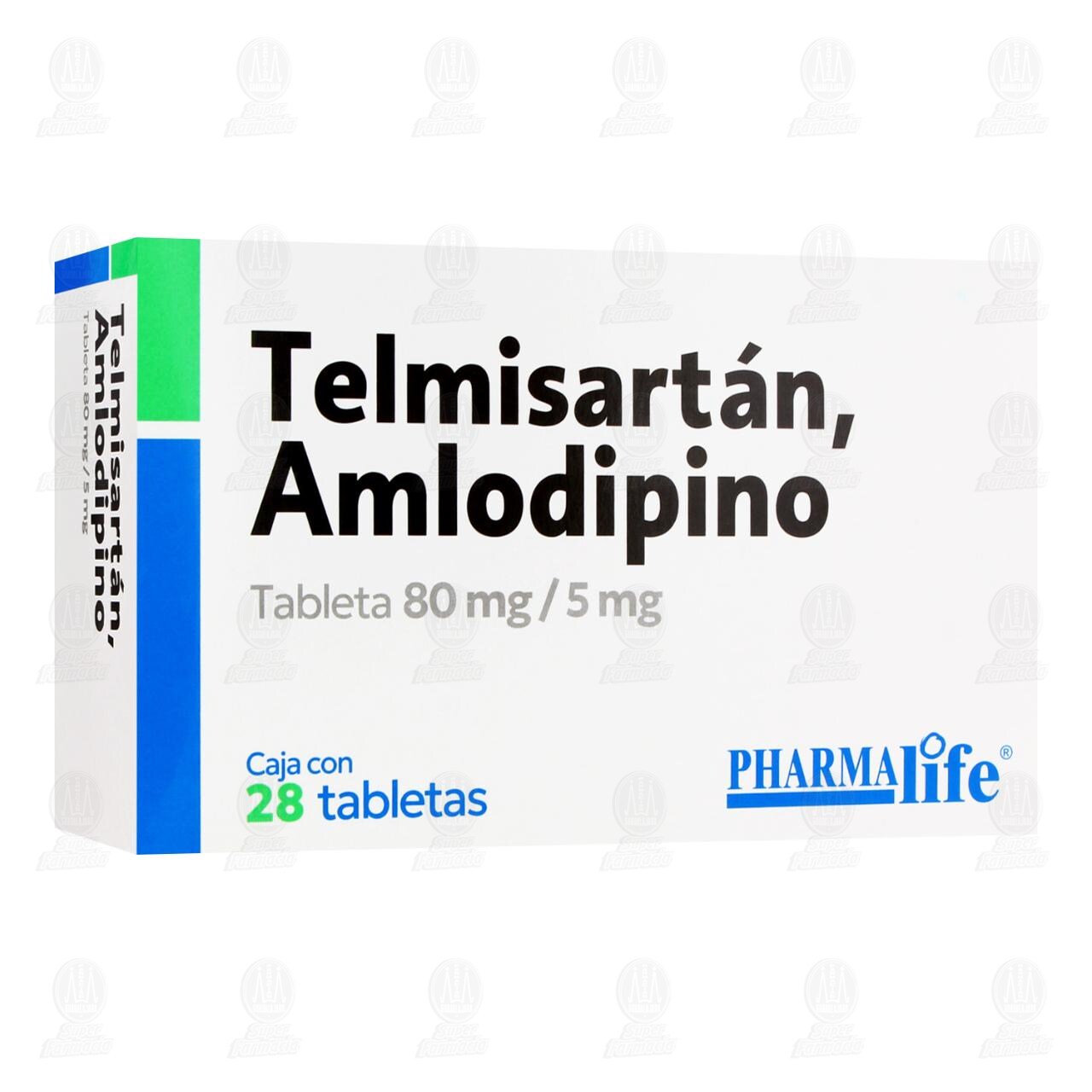 Telmisart&aacute;n, Amlodipino 80mg/5mg, 28 Tabletas Pharmalife. image number 0
