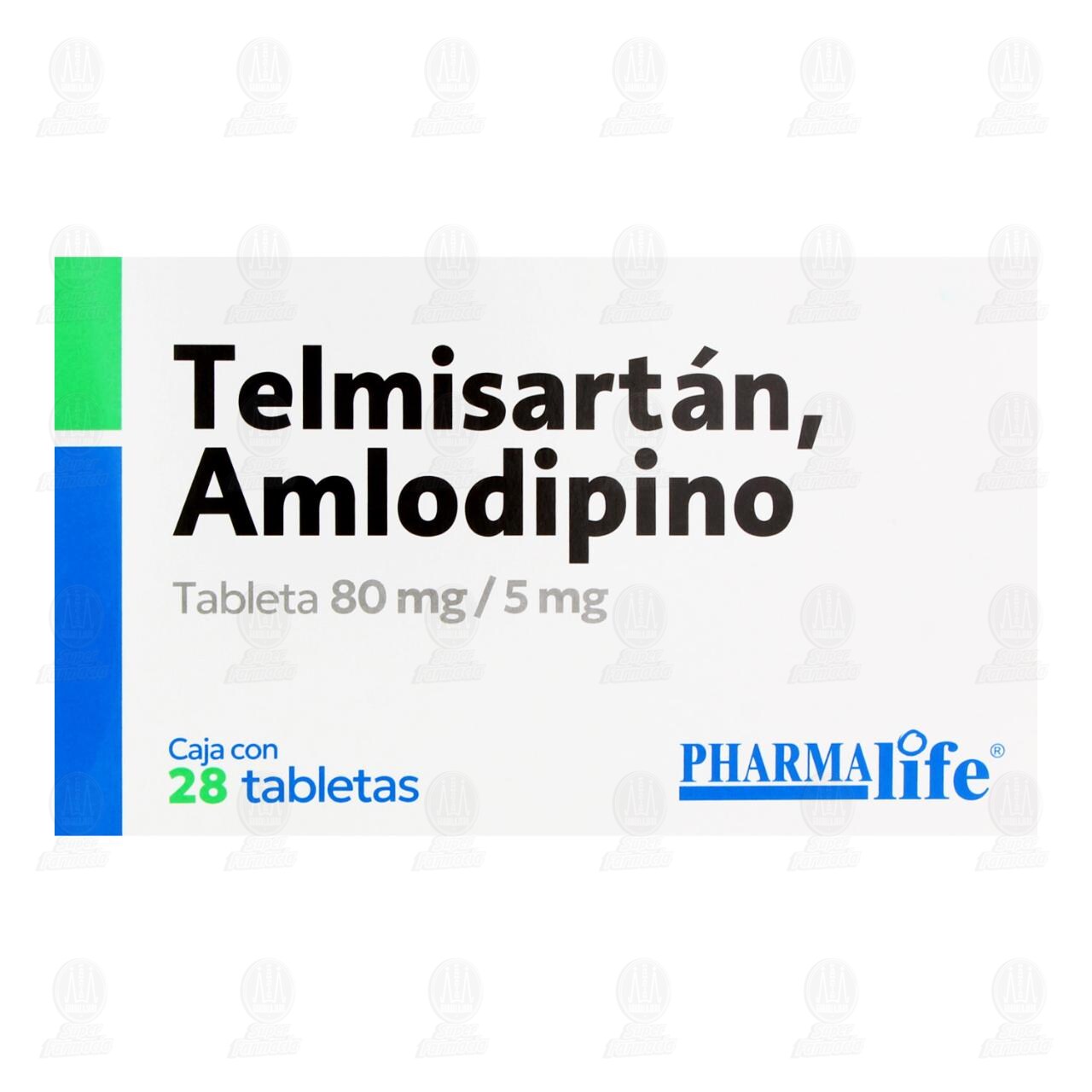 Telmisart&aacute;n, Amlodipino 80mg/5mg, 28 Tabletas Pharmalife. image number 1