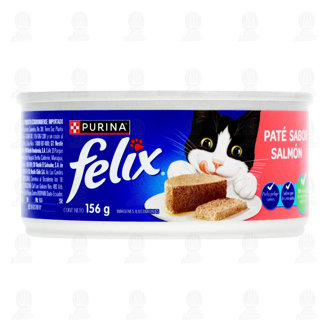 Alimento para Gato Felix Purina Pat&eacute; Sabor Salmon, 156 gr. image number 0