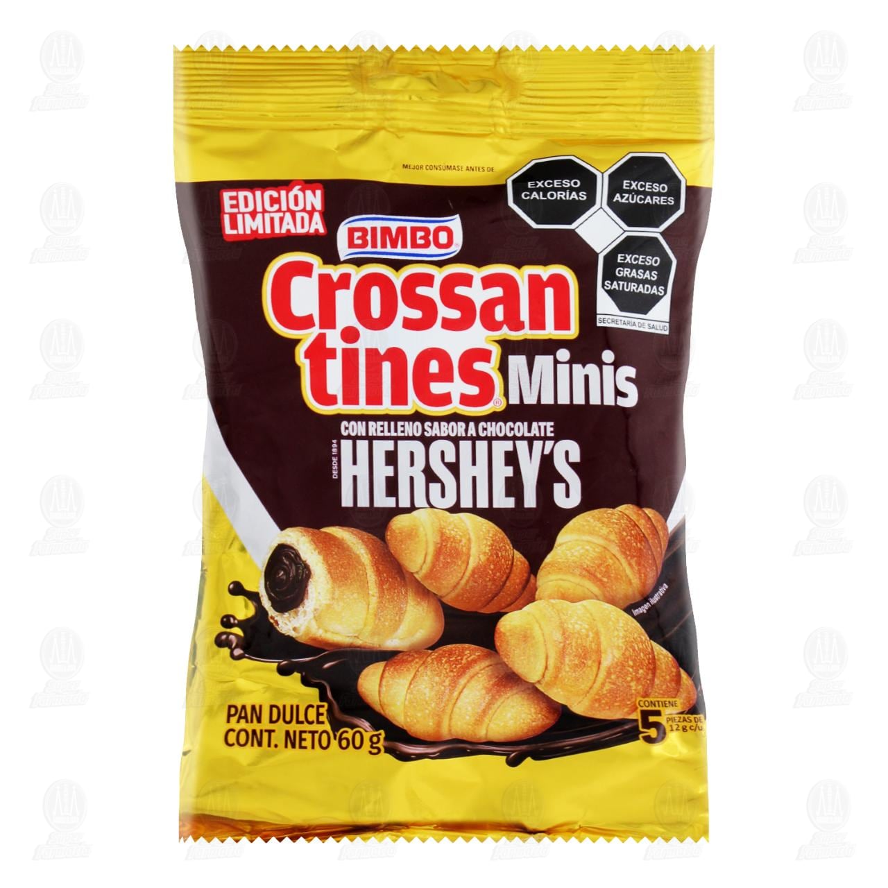 Crossantines Bimbo Minis con Relleno Sabor a Chocolate Hershey's Edici&oacute;n Limitada, 60 gr. image number 0