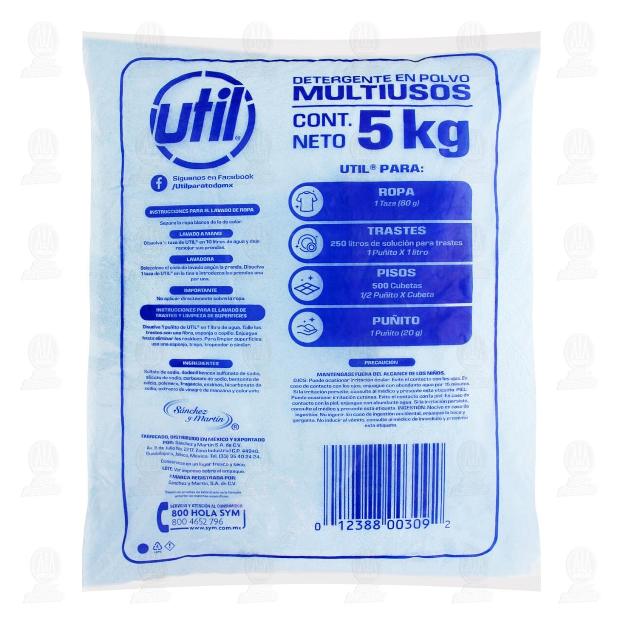 Detergente Util Multiusos, 5kg. image number 1