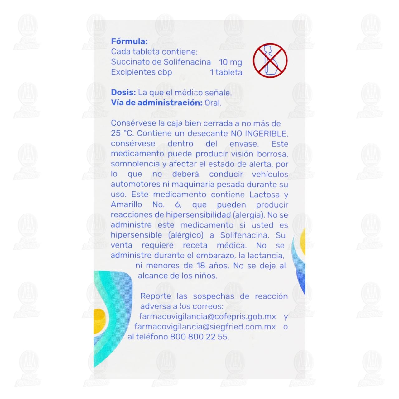 Daterisina 10mg, 30 Tabletas. image number 2