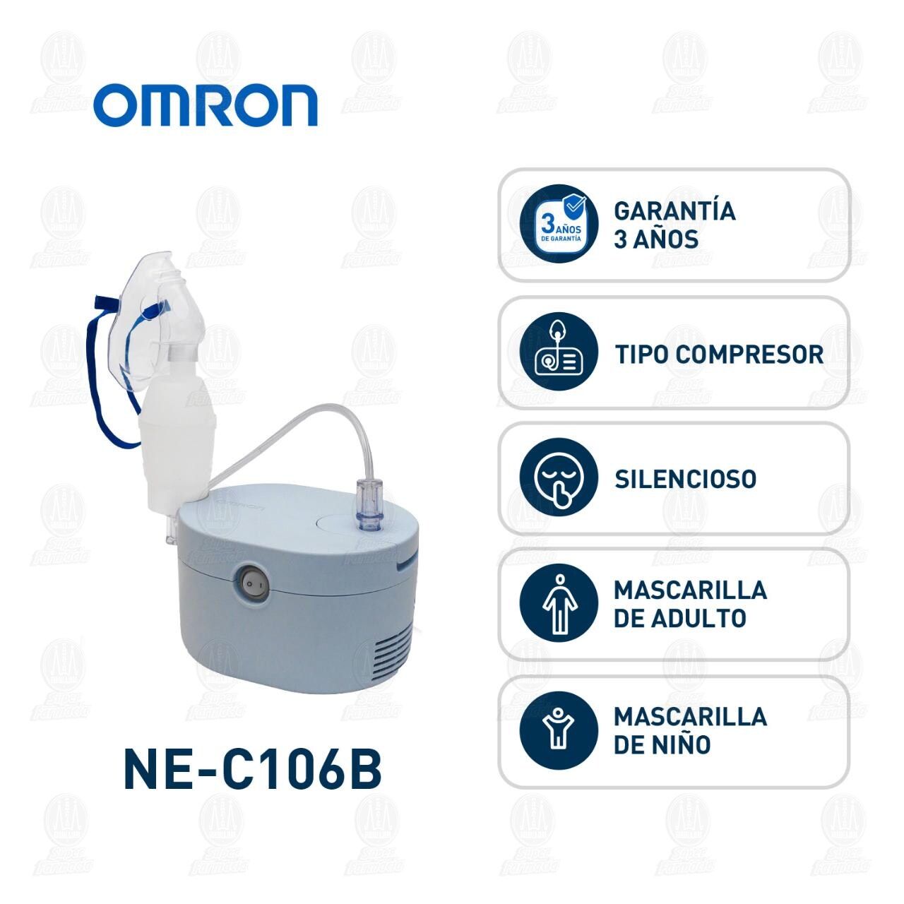 Nebulizador de Compresor Omron NE-C106B, 1 pz. image number 4