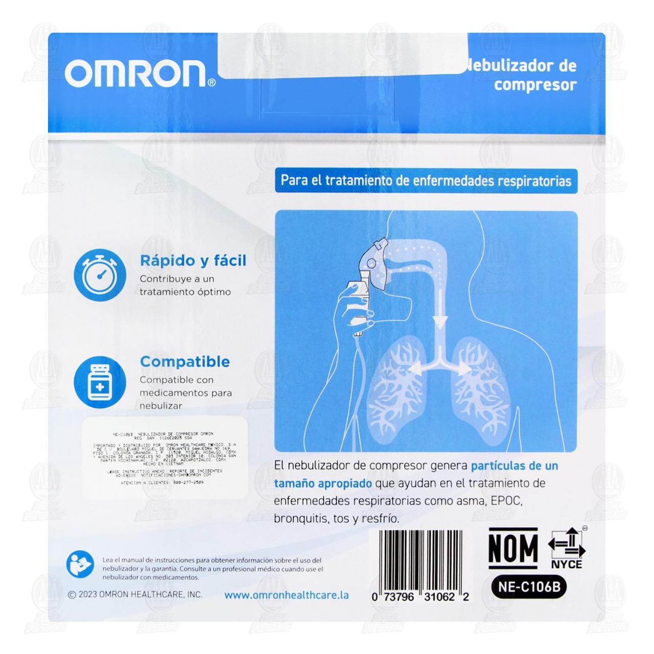 Nebulizador de Compresor Omron NE-C106B, 1 pz. image number 2