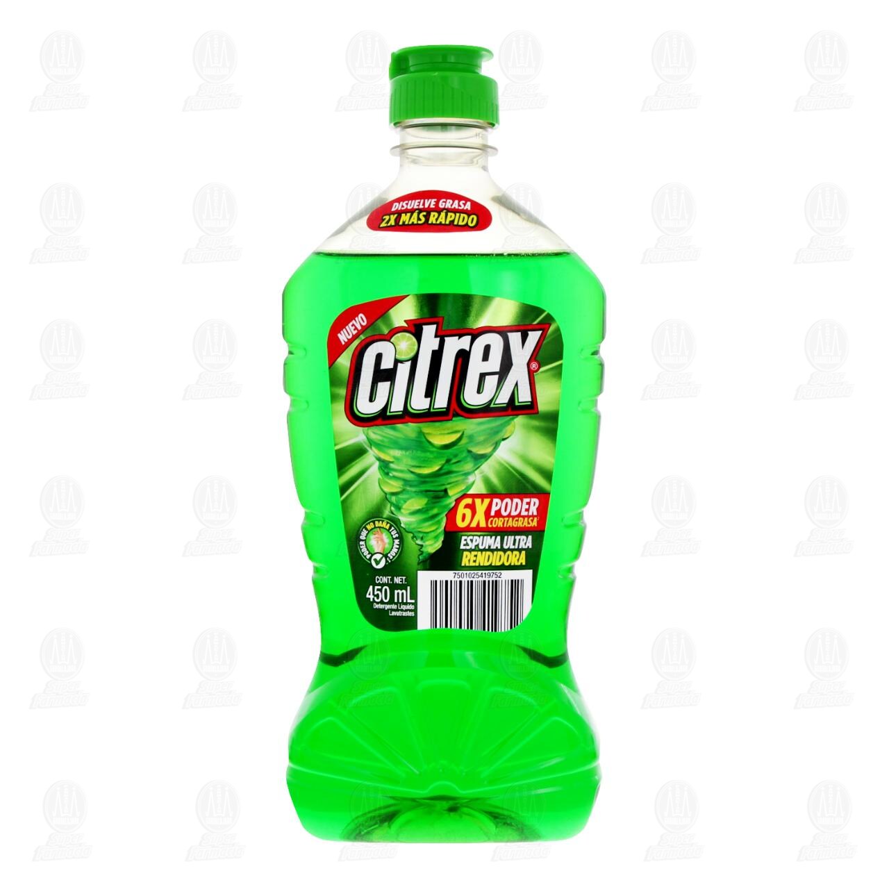 Lavatrastes L&iacute;quido Citrex Espuma Ultra Rendidora, 450 ml. image number 1