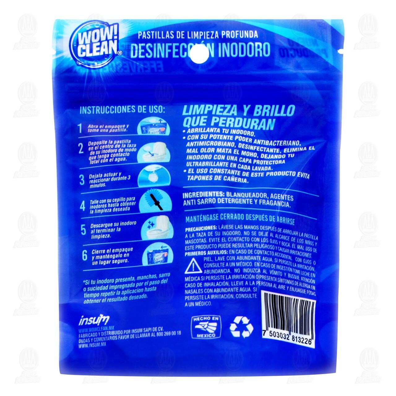 Pastillas de Limpieza Inodoro Wow! Clean Aroma Limpio, 5 pzas. image number 1