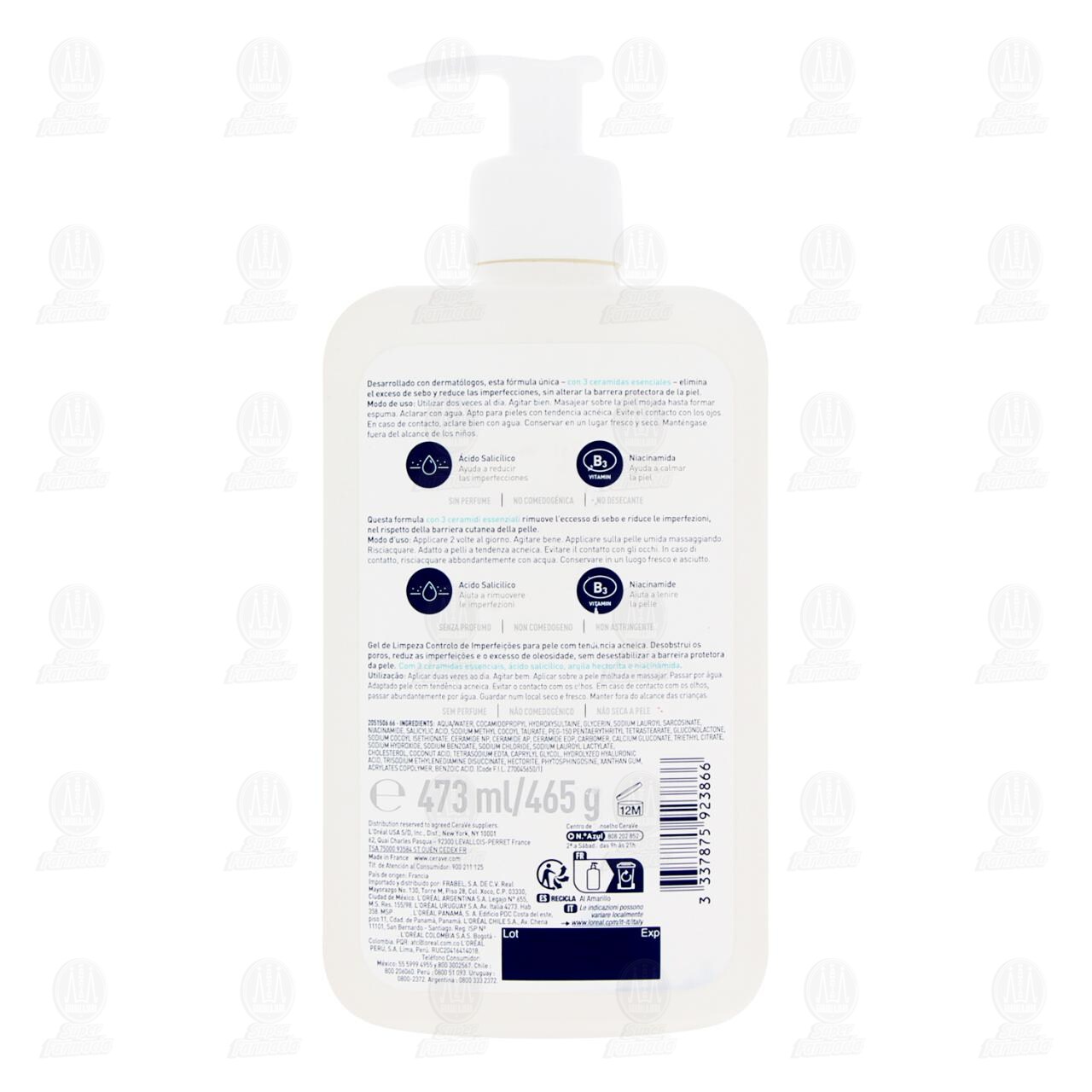 CeraVe Limpiador Control Imperfecciones para Piel con Tendencia Acneica, 473 ml. image number 2