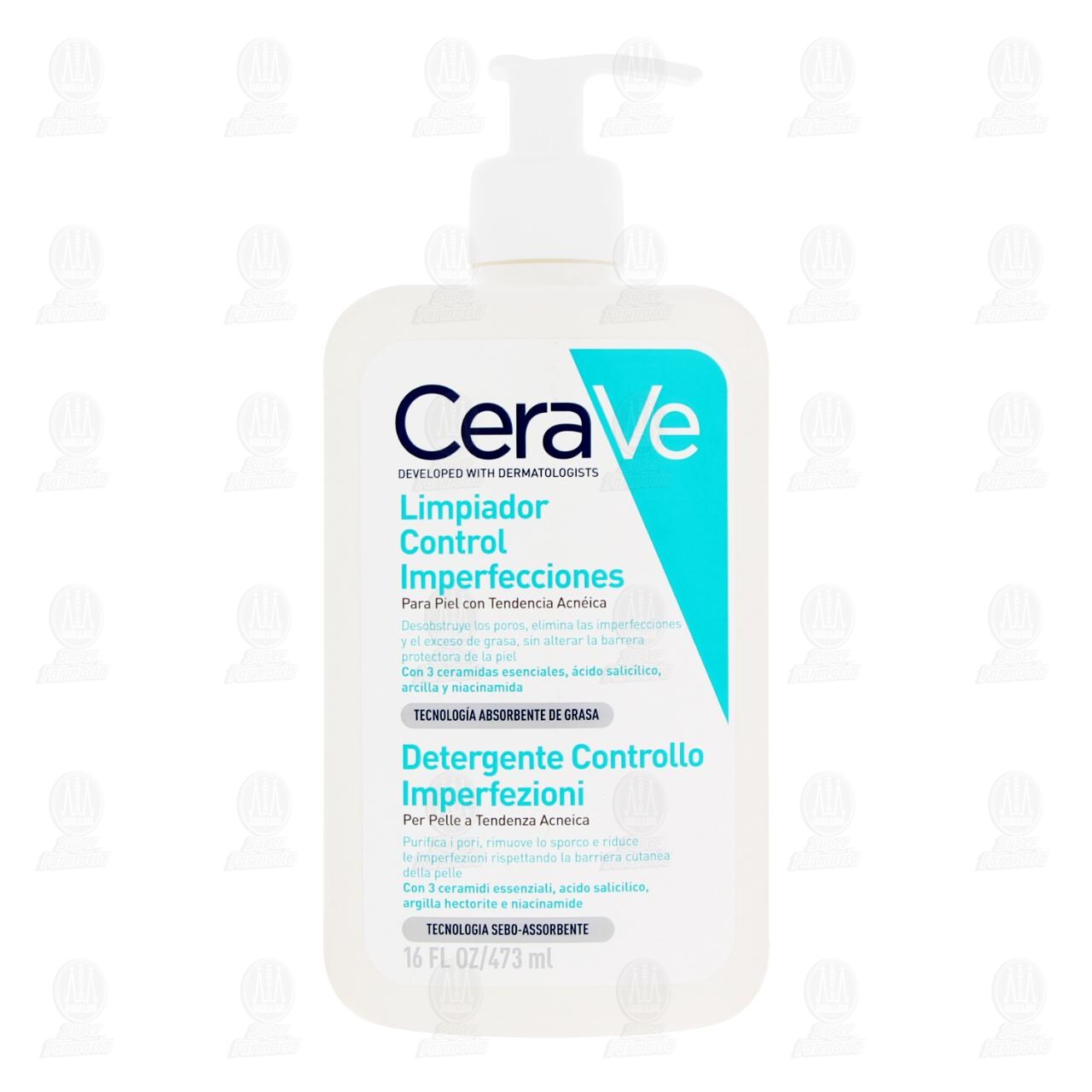 CeraVe Limpiador Control Imperfecciones para Piel con Tendencia Acneica, 473 ml. image number 1