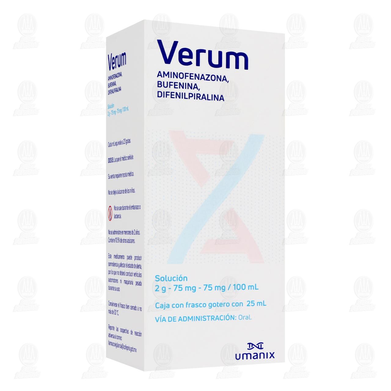 Verum Soluci&oacute;n Oral 2gr/75mg/75mg/100ml, 25 ml. image number 0