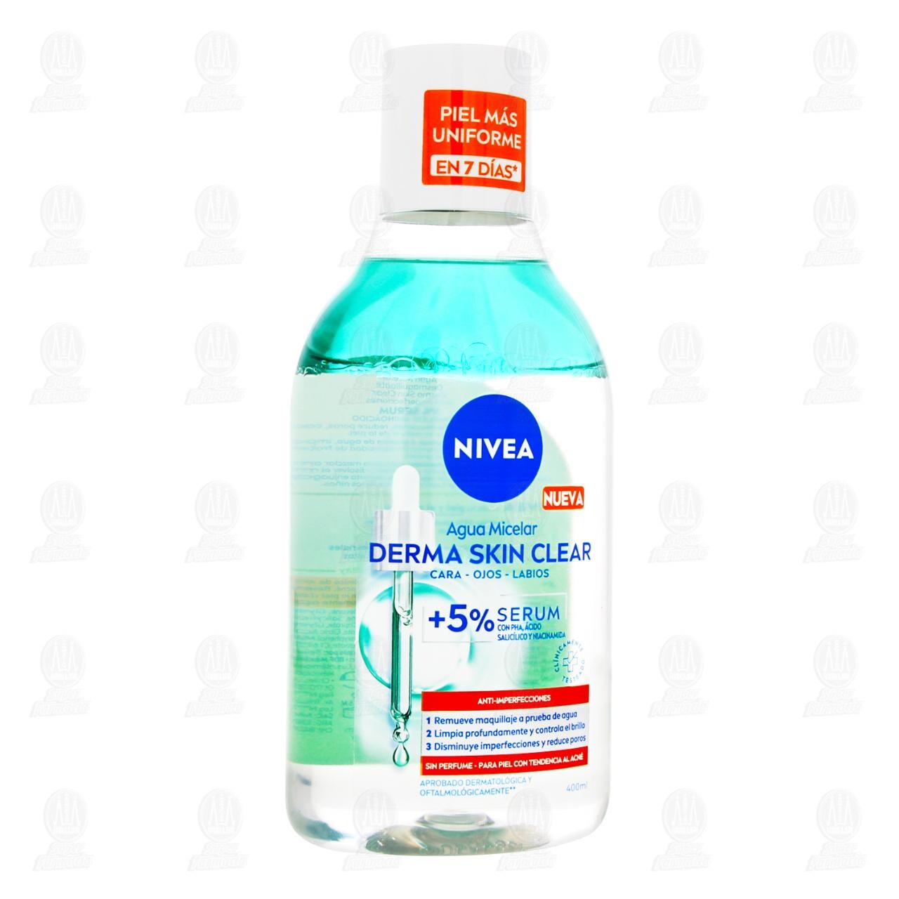 Nivea Agua Micelar Derma Skin Clear Anti-Imperfecciones, 400 ml.