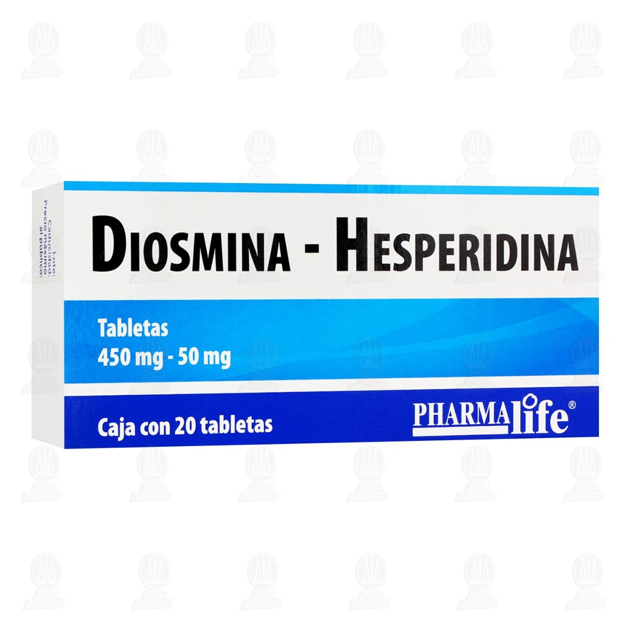 Diosmina/Hesperidina 450mg/50mg, 20 Tabletas Pharmalife.