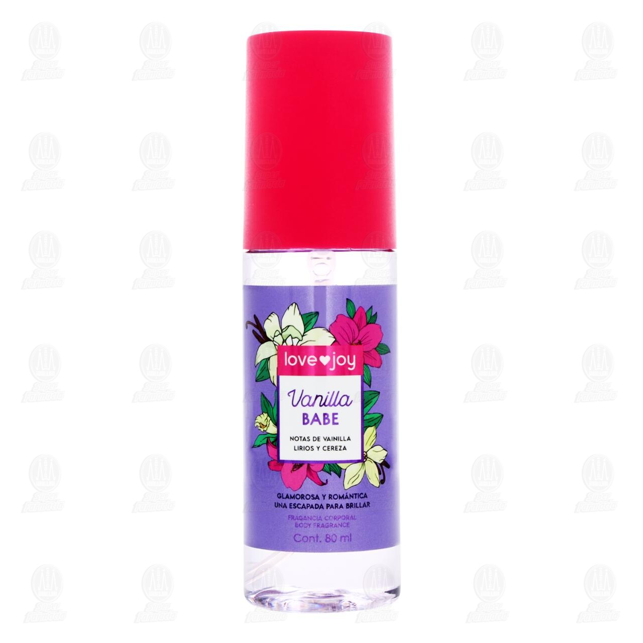 Fragancia Corporal Love Joy Vanilla Babe Notas de Vainilla Lirios y Cereza, 80 ml. image number 1