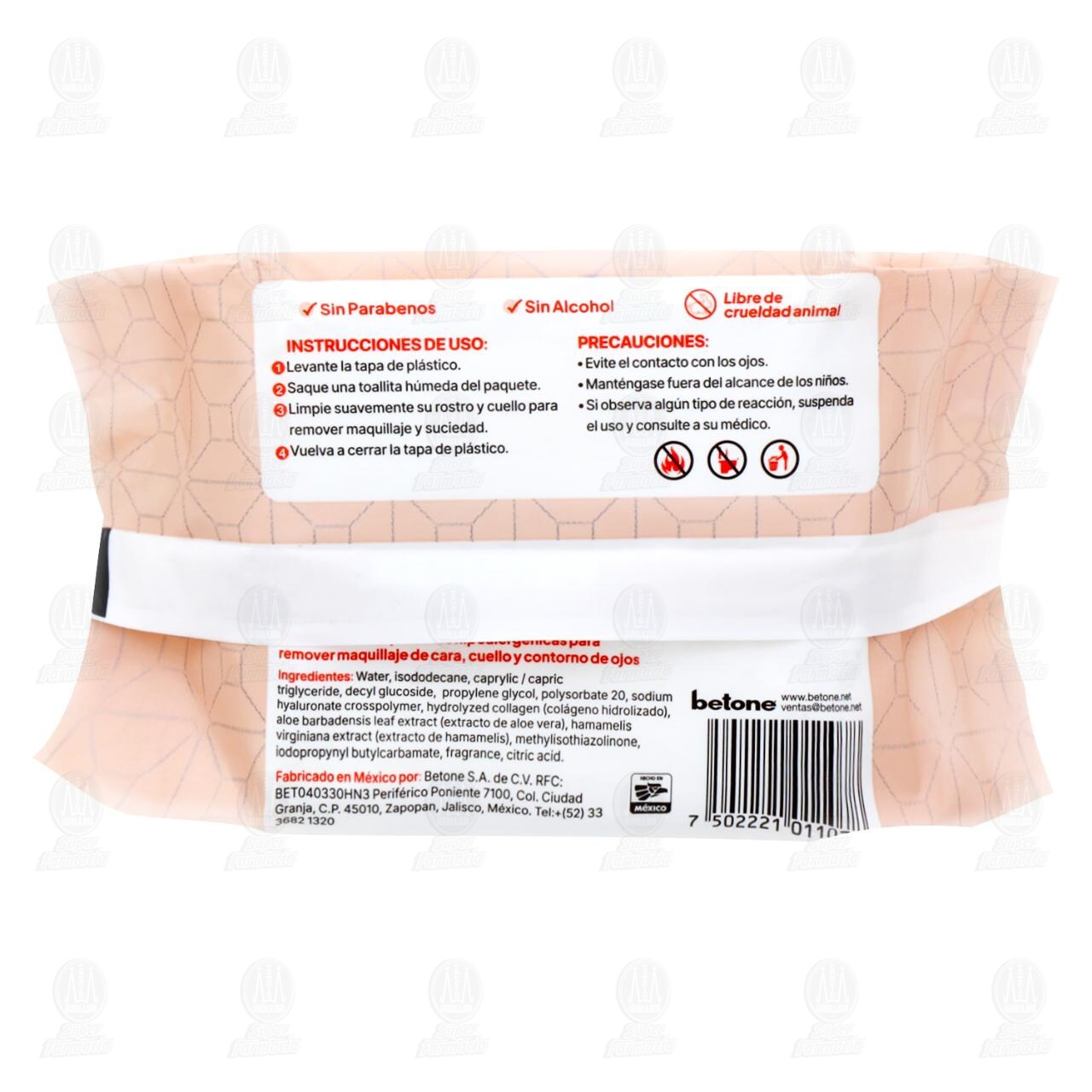 Toallitas H&uacute;medas Softis Desmaquillantes Micelar Care, 25 pzas. image number 1