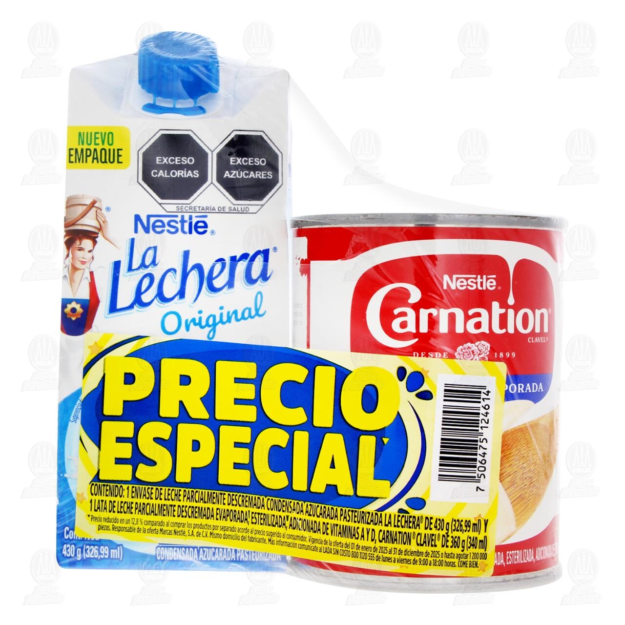 Pack Nestl&eacute; La Lechera Original 430 gr + Carnation 360 gr, 2 pzas. image number 1