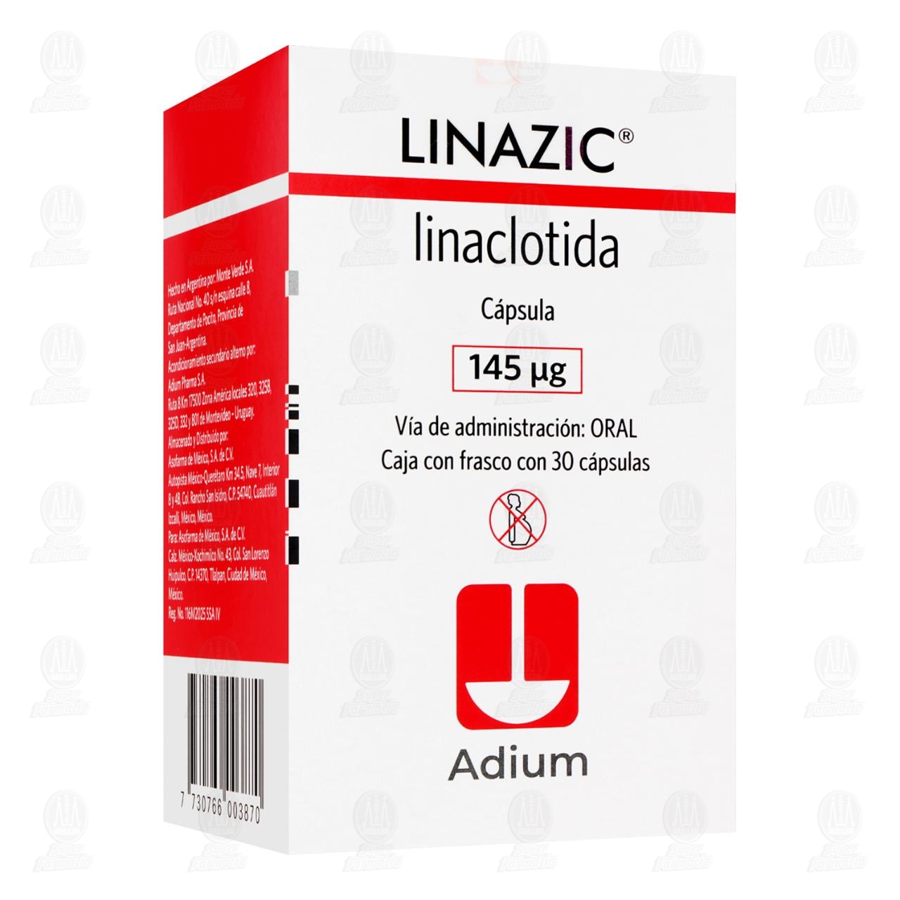 Linazic 145 mcg, 30 C&aacute;psulas.